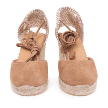 Espadrillas Castaner Carina/6 in camoscio con zeppa 70 mm - 5