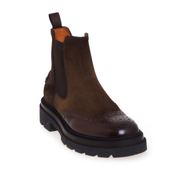 Chelsea boot Santoni in pelle e camoscio - 4