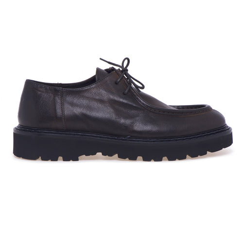 Stringata Pawelk's in pelle con suola in gomma e cucitura norvegese