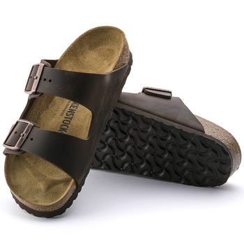 Ciabatta doppia fascia Birkenstock Arizona in pelle oliata - 8