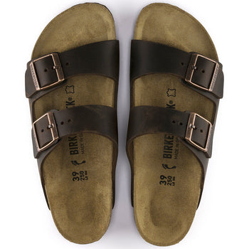 Ciabatta doppia fascia Birkenstock Arizona in pelle oliata - 9