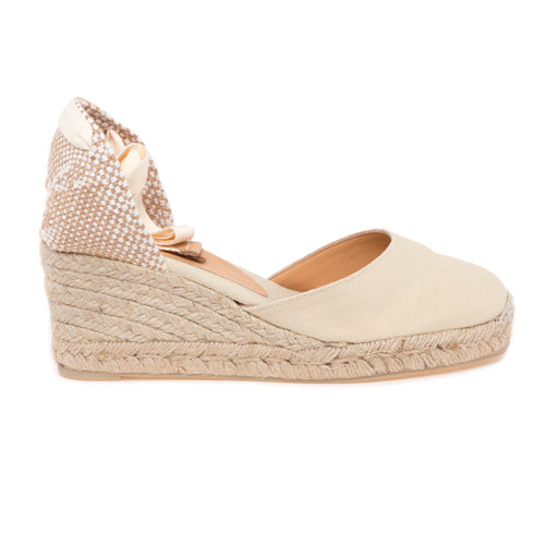 Espadrillas Castaner Carina/6 in canvas con zeppa 70 mm