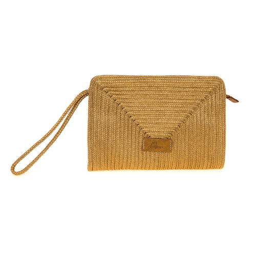 Pochette Castaner BALI/142 in tessuto laminato intrecciato
