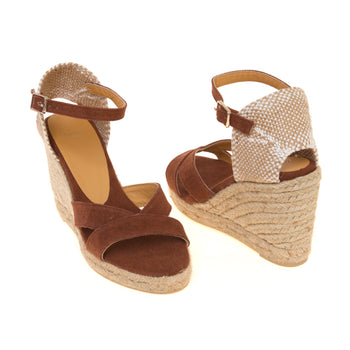 Sandalo espadrilla BRUNA/8 in canvas con zeppa in corda - 4