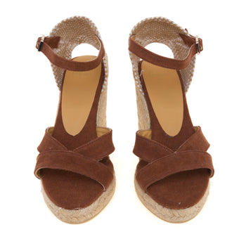 Sandalo espadrilla BRUNA/8 in canvas con zeppa in corda - 5