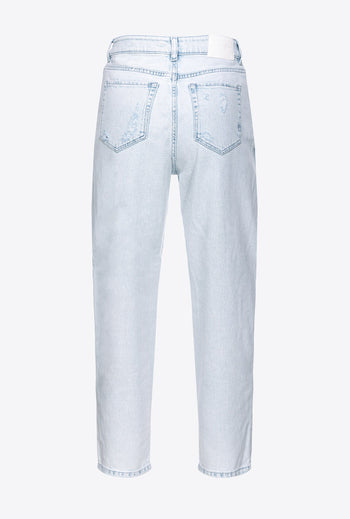 Jeans Pinko mom-fit in cotone con strappature - 6