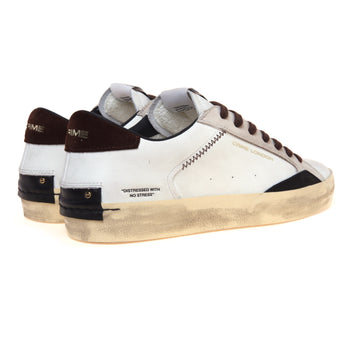 Sneaker Crime London Distressed in pelle con inserti in camoscio - 3