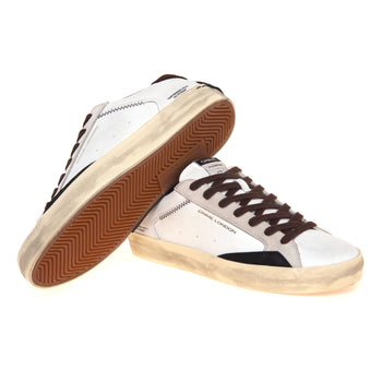 Sneaker Crime London Distressed in pelle con inserti in camoscio - 4
