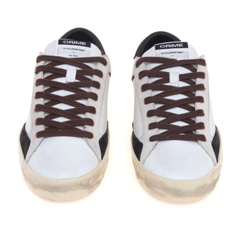 Sneaker Crime London Distressed in pelle con inserti in camoscio - 5