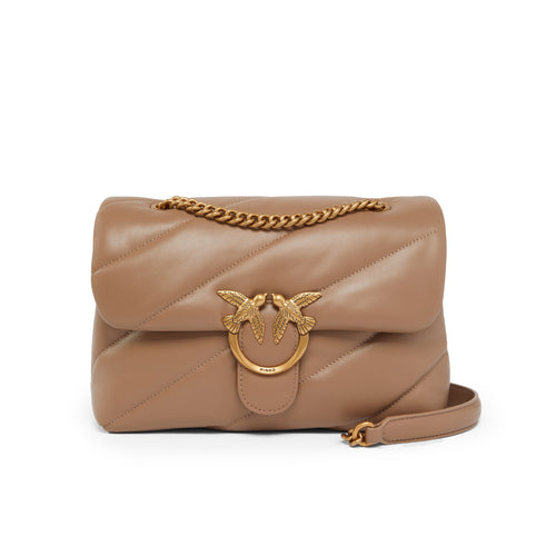 Borsa a spalla Pinko Classic Love Bag Puff Maxi Quilt in pelle  BISCOTTO
