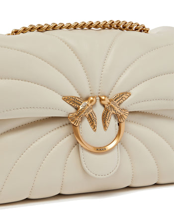 Borsa a tracolla Pinko Love Bag Puff in pelle trapuntata con motivo butterfly - 3