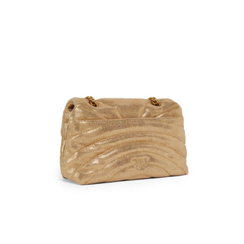 Borsa a spalla piccola Love Bag Puff Butterfly suede glitter - 3
