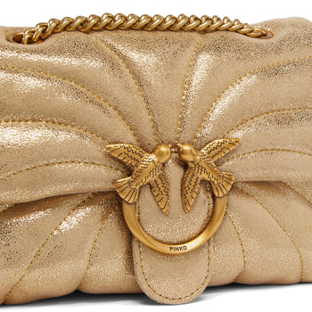 Borsa a spalla piccola Love Bag Puff Butterfly suede glitter - 4