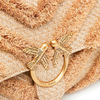 Borsa a mano Pinko Classic Love Lady Puff in Tessuto Intrecciato ed Ecopelle - 4