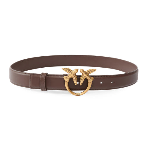 Cintura Pinko in pelle 3 cm. con fibbia Love Birds