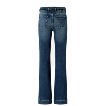 Jeans cinque tasche Pinko in denim scuro flare-fit - 6