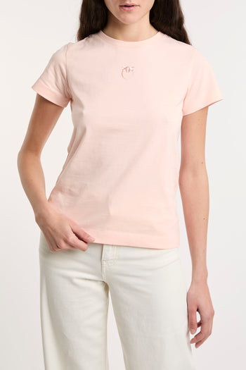 T-shirt Pinko in cotone con logo ricamato - 3