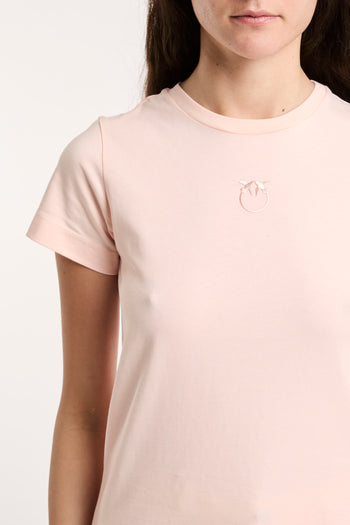 T-shirt Pinko in cotone con logo ricamato - 6