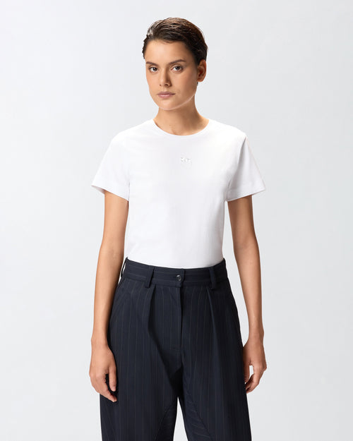T-Shirt Pinko BUSSOLOTTO con Logo Ricamato - 2
