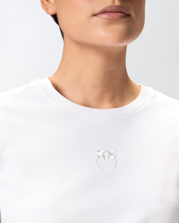 T-Shirt Pinko BUSSOLOTTO con Logo Ricamato - 4
