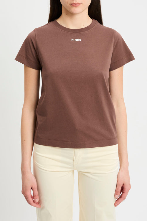 T-shirt Pinko in cotone con logo