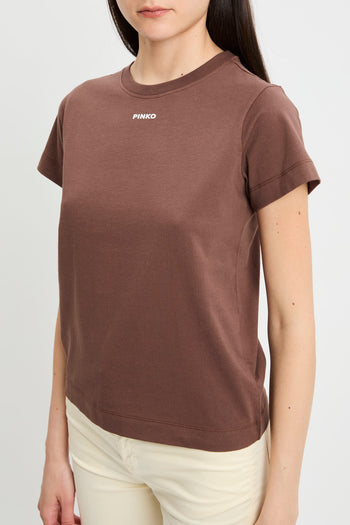 T-shirt Pinko in cotone con logo - 6