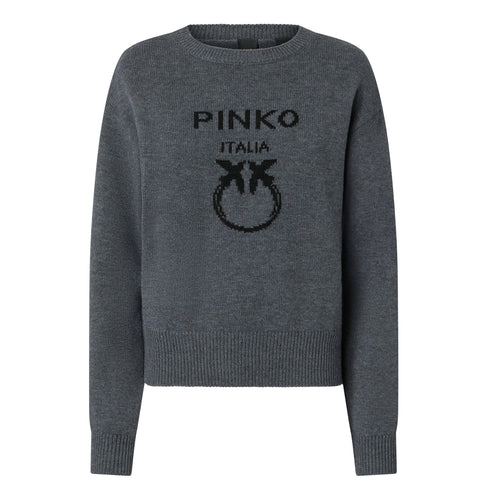 Pullover Pinko in lana con maxi logo