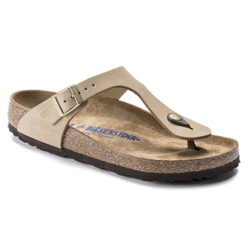 Ciabatta infradito Birkenstock Gizeh in nabuck con sottopiede imbottito - 3
