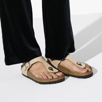 Ciabatta infradito Birkenstock Gizeh in nabuck con sottopiede imbottito - 5