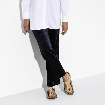 Ciabatta infradito Birkenstock Gizeh in nabuck con sottopiede imbottito - 6