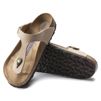Ciabatta infradito Birkenstock Gizeh in nabuck con sottopiede imbottito - 7