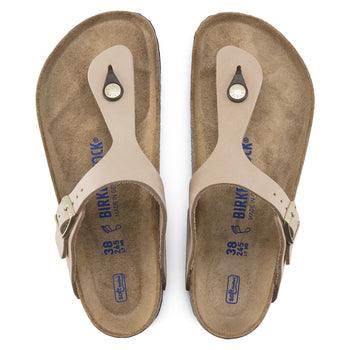 Ciabatta infradito Birkenstock Gizeh in nabuck con sottopiede imbottito - 8