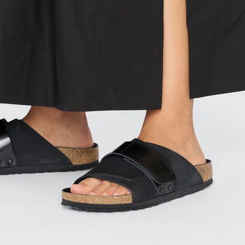 Ciabatta Birkenstock Kyoto in nabuck e pelle laccata - 4