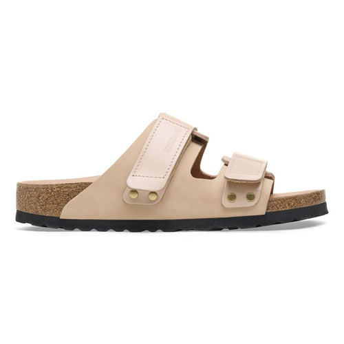 Ciabatta Birkenstock Uji in nabuck e pelle laccata