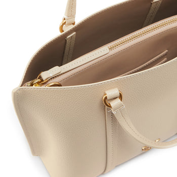 Borsa shopping Pinko in pelle martellata BEIGE - GR. FUMO - ANT. GOLD - 4