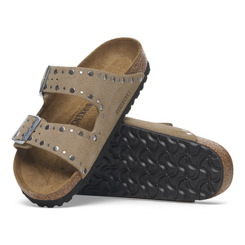Ciabatta Birkenstok Arizona Rivet in camoscio con borchie - 7