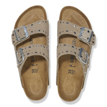 Ciabatta Birkenstok Arizona Rivet in camoscio con borchie - 8