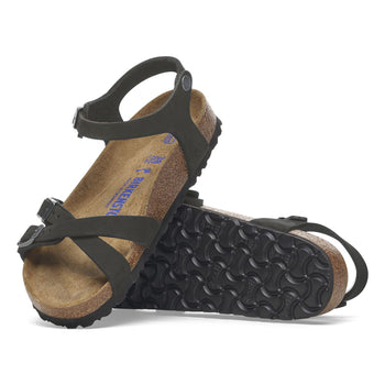 Sandalo Birkenstock Kumba in anbuck con plantare morbido - 4