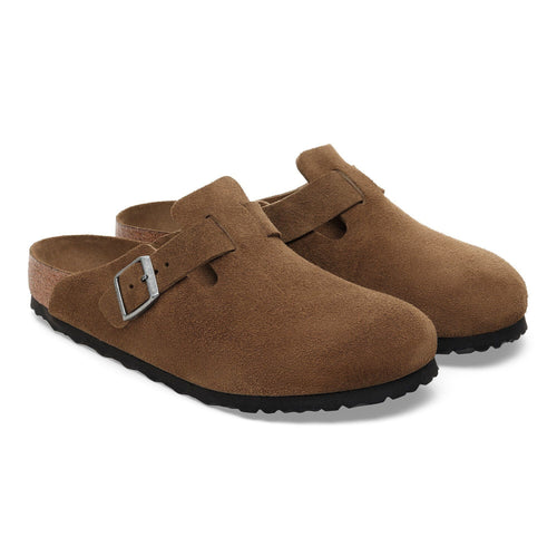 Birkenstock Boston in camoscio Soft Footbed
