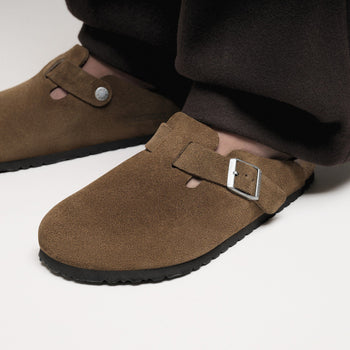 Birkenstock Boston in camoscio Soft Footbed - 4