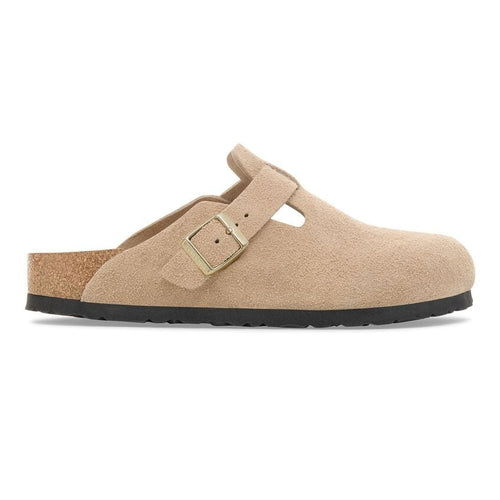Sabot Birkenstock Boston in camoscio