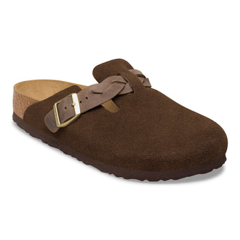 Sabot Birkenstock Boston in camoscio con cinturino intrecciato - 3