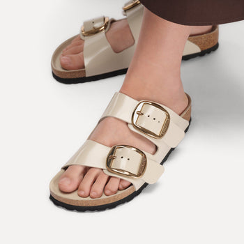 Ciabatta doppia fascia Birkenstock Arizona Big Buckle in pelle laccata - 4