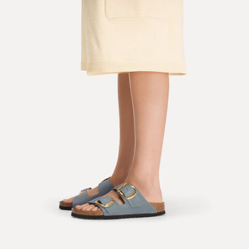 Ciabatta doppia fascia Birkenstock Arizona Big Buckle in pelle oliata - 6