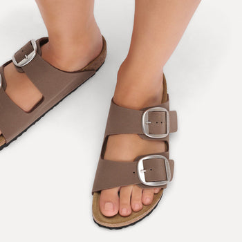 Ciabatta Birkenstock Arizona Big Buckle in ecopelle - 5