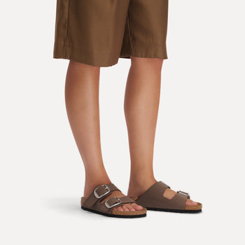 Ciabatta Birkenstock Arizona Big Buckle in ecopelle - 6