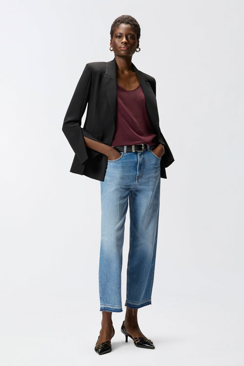 Jeans balloon fit Pinko in cotone con scoloriture