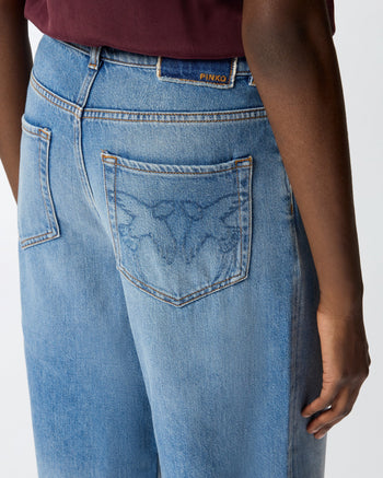 Jeans balloon fit Pinko in cotone con scoloriture - 4