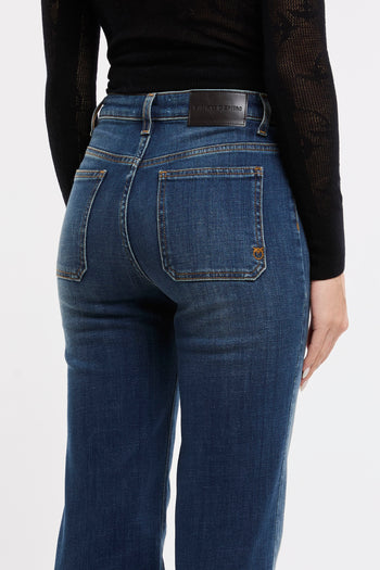 Jeans a zampa Pinko in denim scuro con tasche applicate - 6