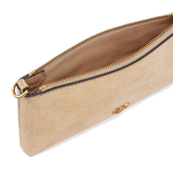 Borsa a mano Pinko Mini Flat Bag in pelle scamosciata glitterata - 4